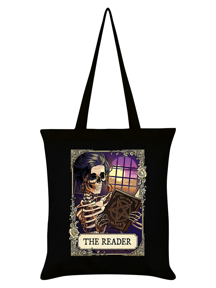 Deadly Tarot RIP - The Reader Black Tote Bag