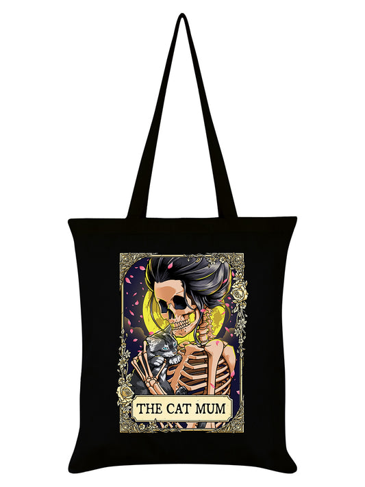 Deadly Tarot RIP - The Cat Mum Black Tote Bag