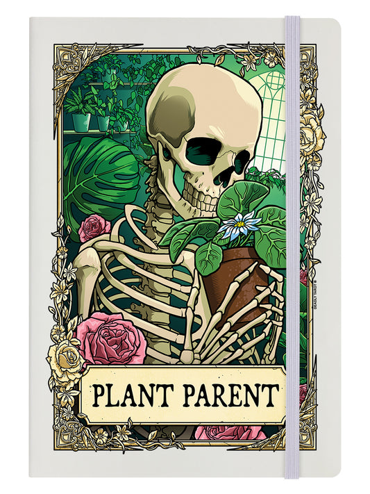 Deadly Tarot RIP - The Plant Parent Cream A5 Hard Cover Notebook