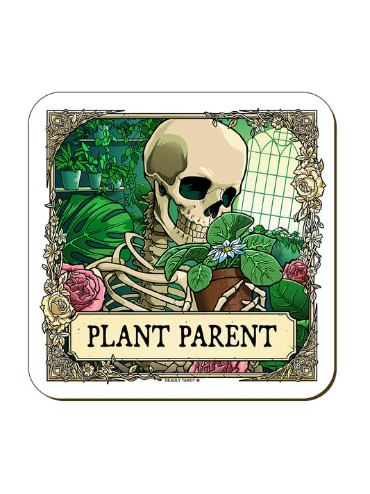 Deadly Tarot RIP - The Plant Parent Coaster