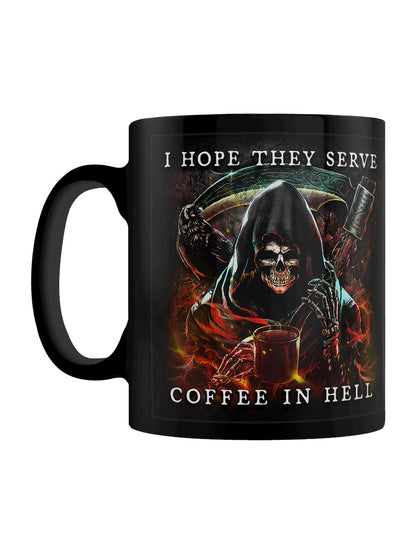 I Hope They Serve Coffee In Hell Black Mug