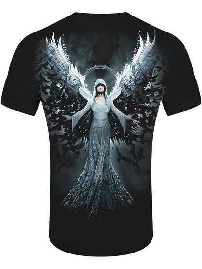 Spiral Ethereal Angel Men's Black T-Shirt