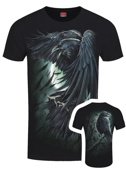 Spiral Shadow Raven Men's Black T-Shirt