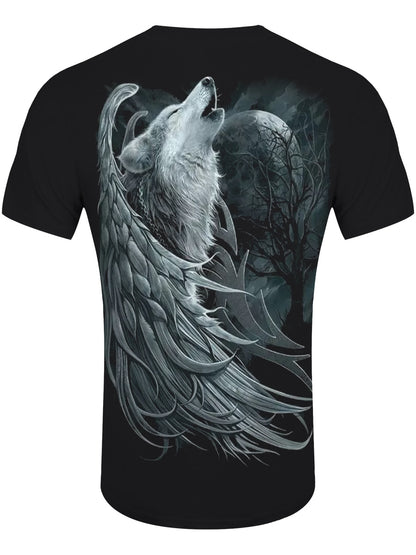 Spiral Wolf Spirit Men's Black T-Shirt