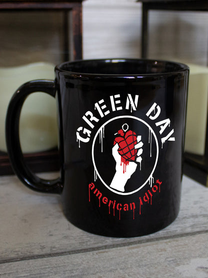 Green Day American Idiot Black Mug