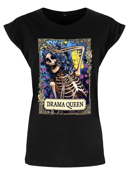 Deadly Tarot RIP - The Drama Queen Premium Ladies Black T-Shirt