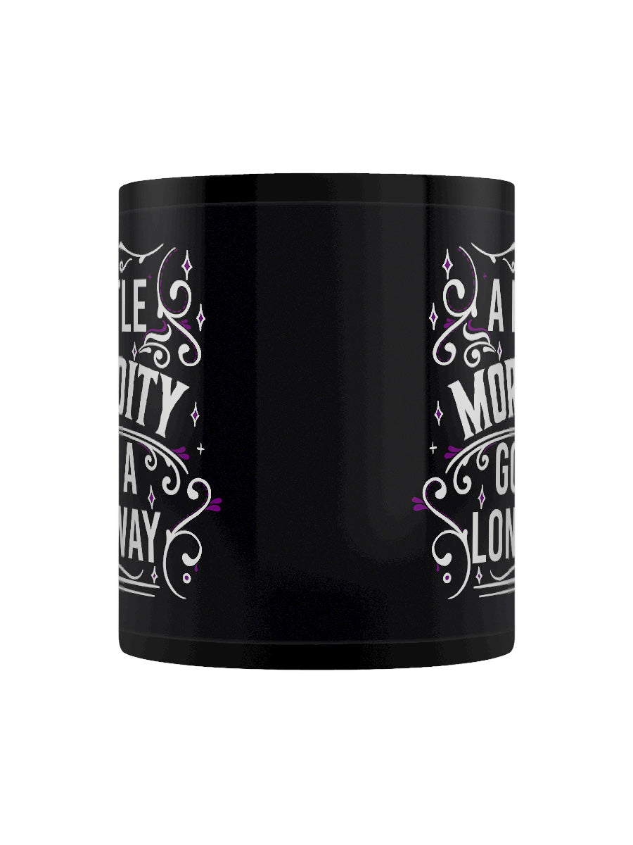 A Little Morbidity Goes A Long Way Black Mug