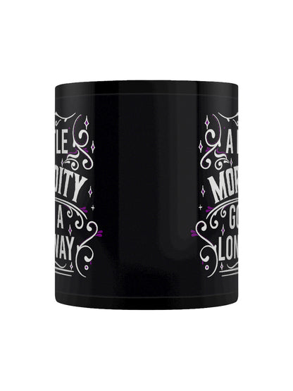 A Little Morbidity Goes A Long Way Black Mug