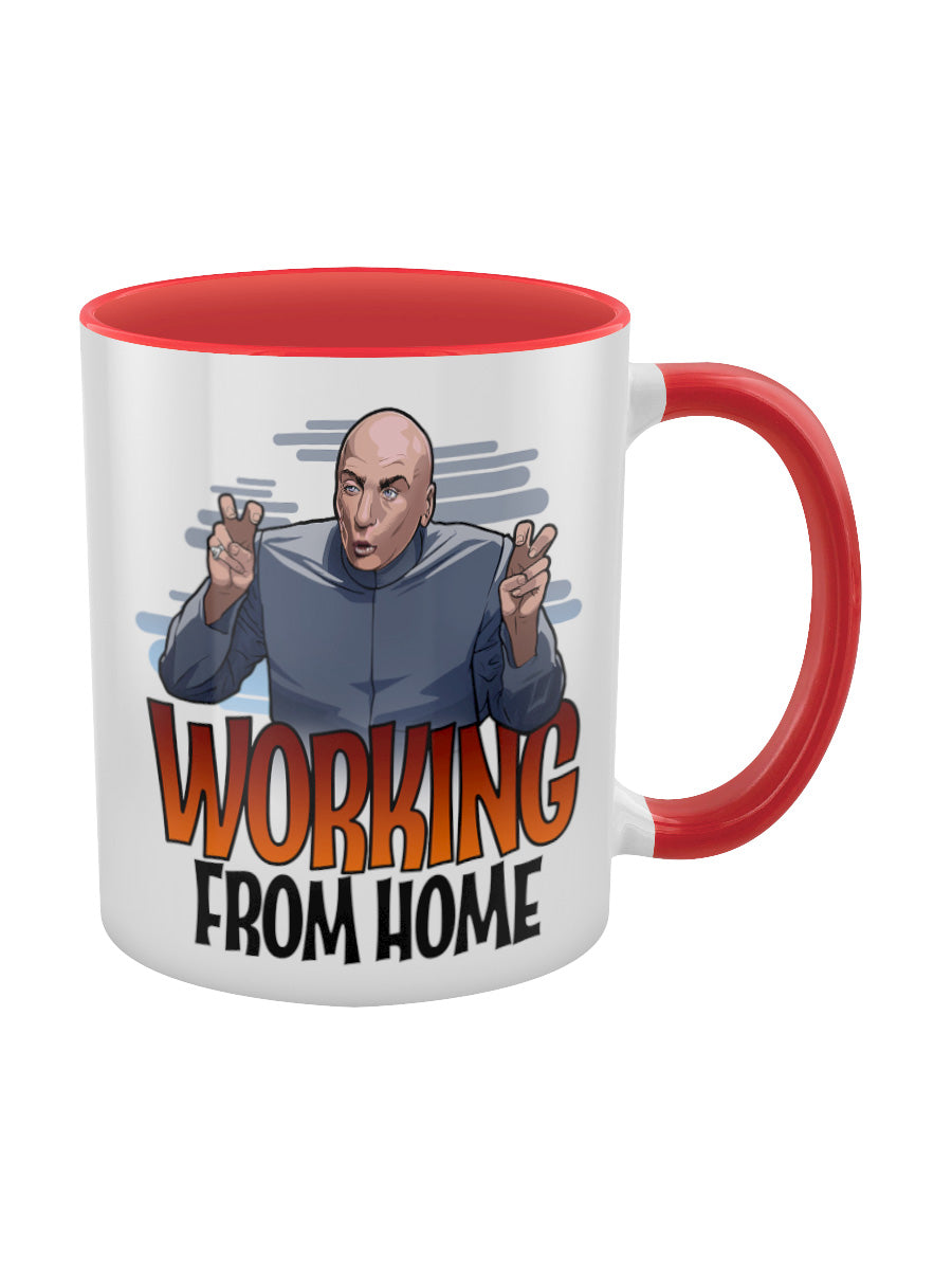 Working From Home Red Inner 2-Tone Mug