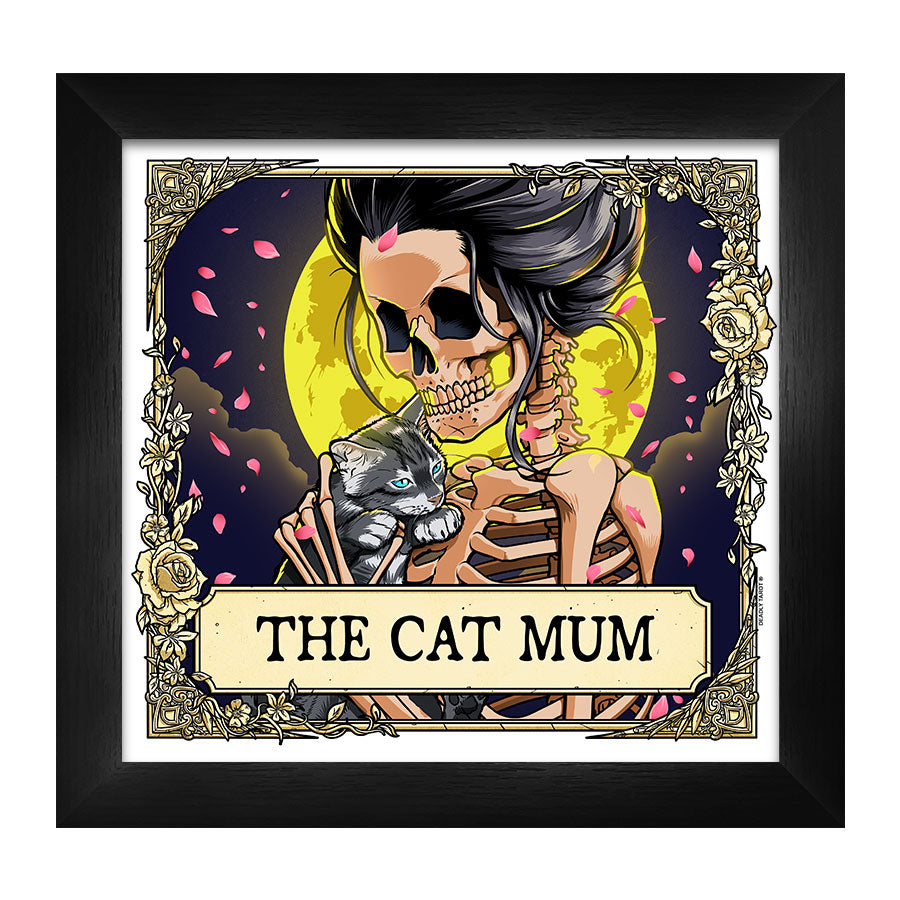 Deadly Tarot RIP - The Cat Mum Framed Print