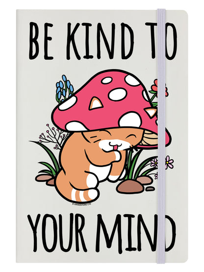 Be Kind To Your Mind Cream A5 Hard Cover Notebook