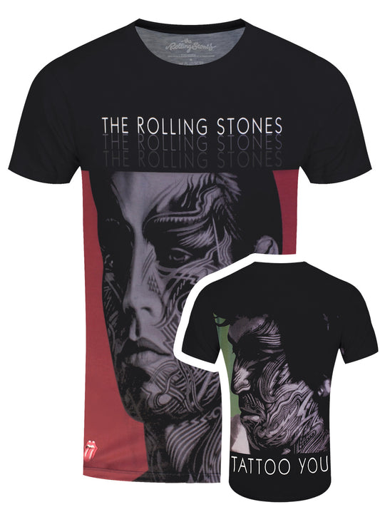 The Rolling Stones Tattoo You Sublimation (Back Print) Men's Black T-Shirt