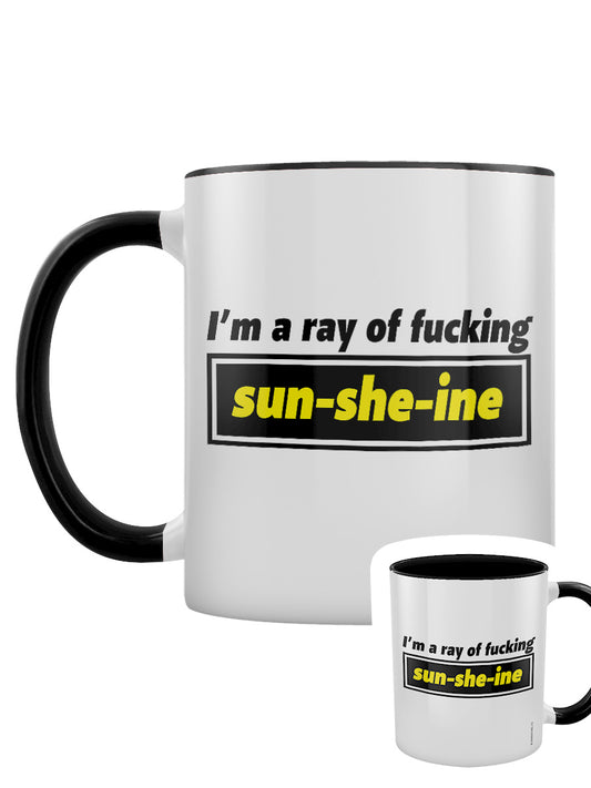 I'm A Ray Of Sun-she-ine Black Inner 2-Tone Mug