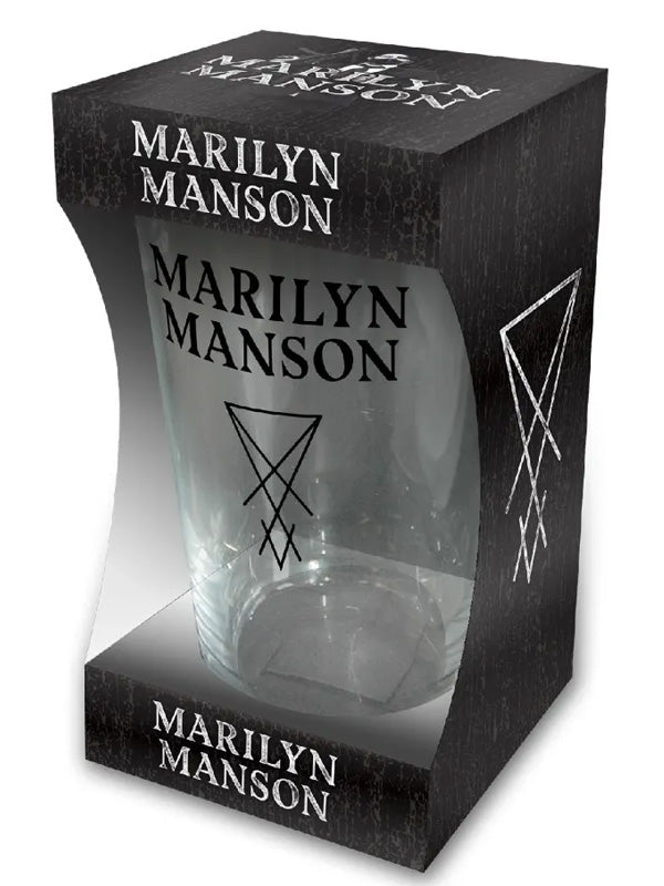 Marilyn Manson Logo Drinking Glass