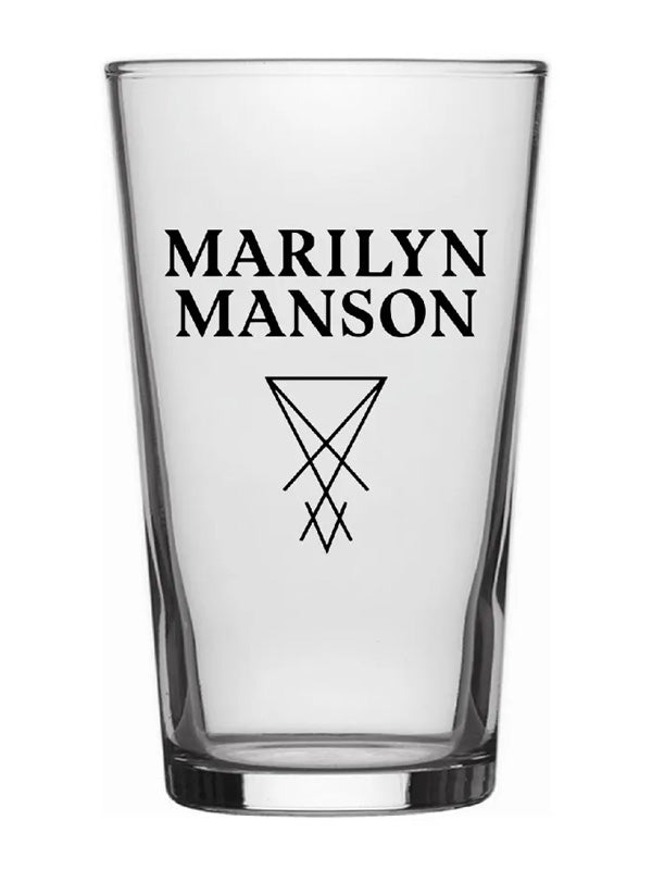 Marilyn Manson Logo Drinking Glass