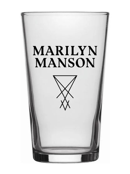 Marilyn Manson Logo Drinking Glass