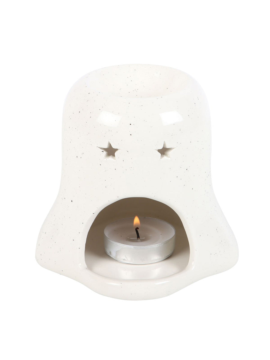 Ghost Shaped Oil Burner With Pumpkin