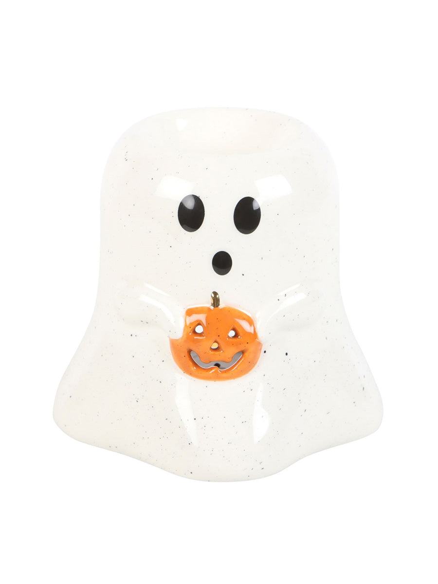 Ghost Shaped Oil Burner With Pumpkin