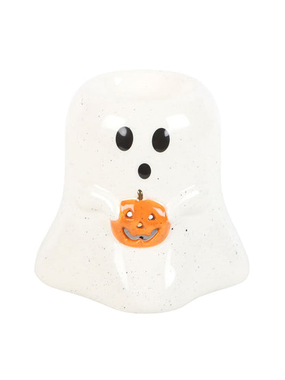 Ghost Shaped Oil Burner With Pumpkin