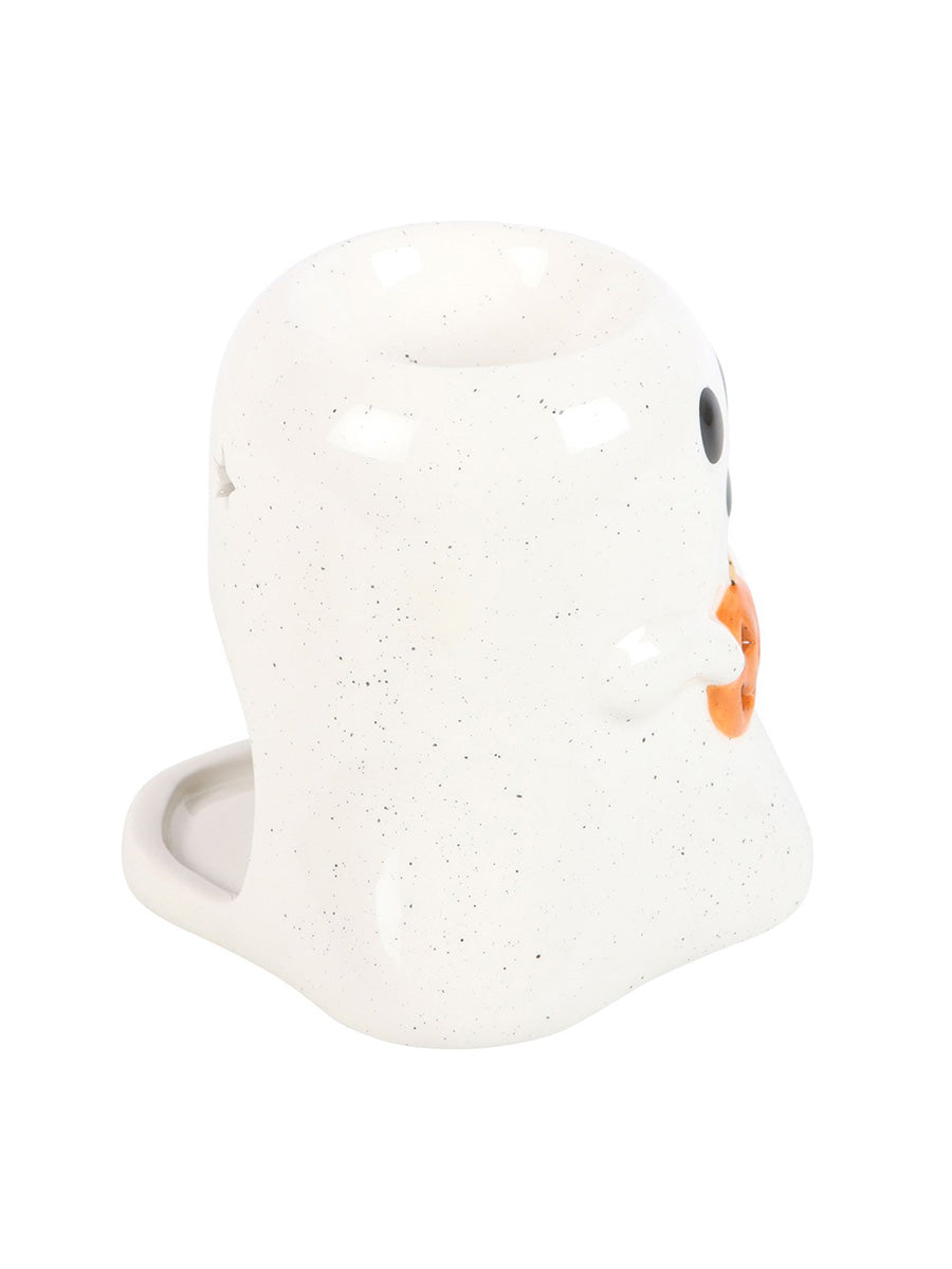 Ghost Shaped Oil Burner With Pumpkin