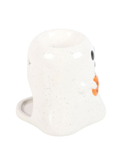 Ghost Shaped Oil Burner With Pumpkin