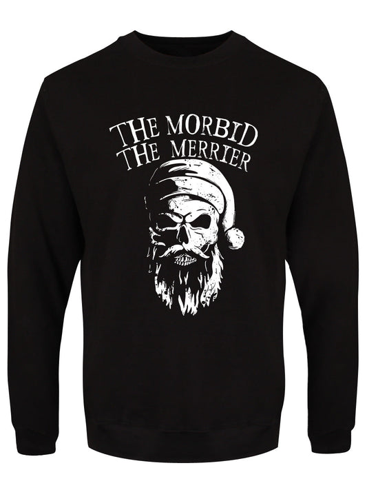 The Morbid The Merrier Skull Men's Black Christmas Jumper