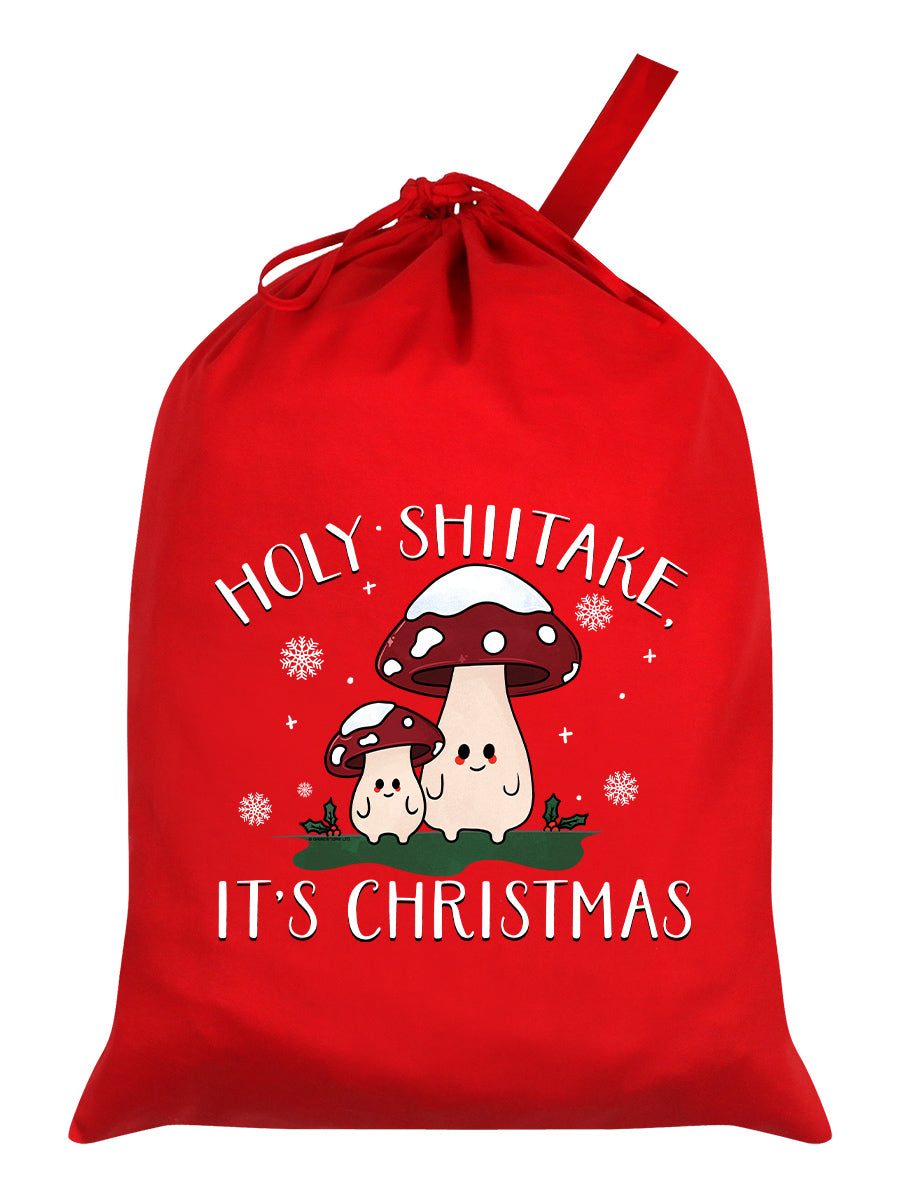 Holy Shiitake, It's Christmas Red Santa Sack