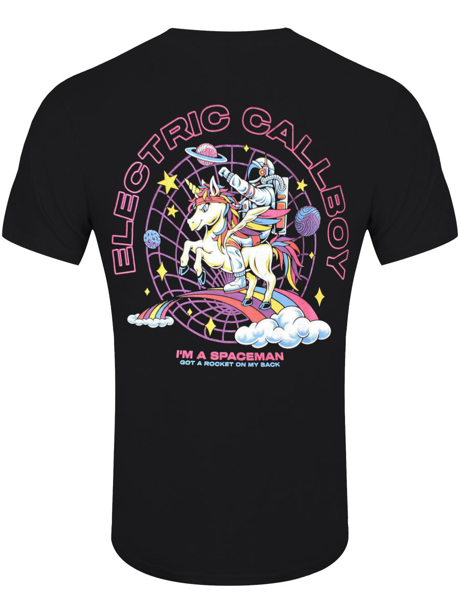 Electric Callboy Spaceman Unicorn Men's Black T-Shirt