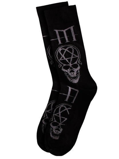 HIM Heartagram Skull Ankle Socks (UK Size 7 - 11)