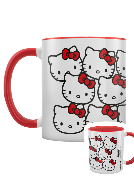 Hello Kitty Many Kittys Red Coloured Inner Mug