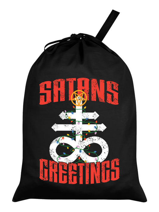 Satans Greetings Black Santa Sack