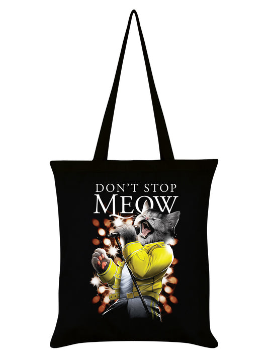 Playlist Pets Don't Stop Meow Black Tote Bag