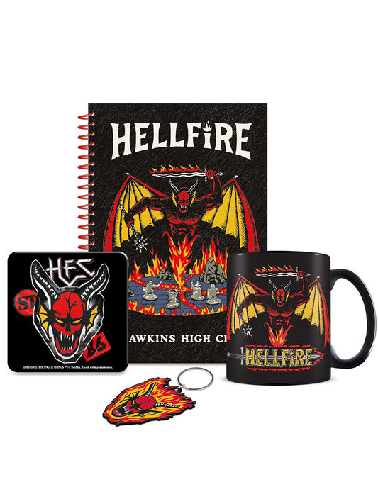 Stranger Things Hellfire Club Bumper Gift Set (Mug, Coaster, Keychain & Notebook)