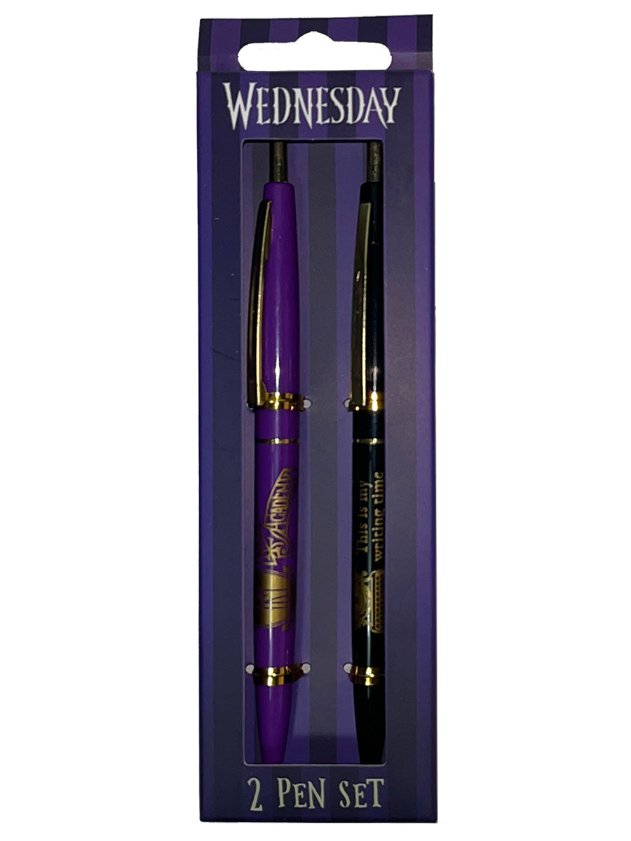 Wednesday Nevermore Pen Pack - Set of 2