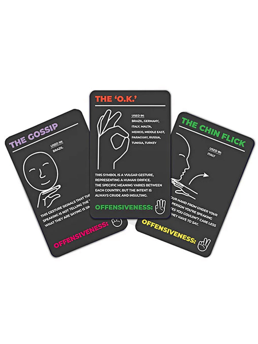 Rude Hand Gestures Around The World Cards