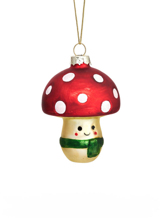 Happy Mushroom Shaped Christmas Bauble