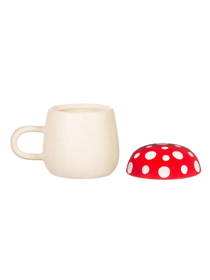 Red Mushroom Mug with Lid