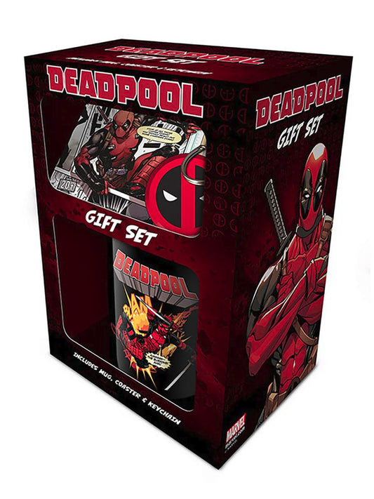 Deadpool (Merc Goals) Mug Coaster Keychain Gift Set