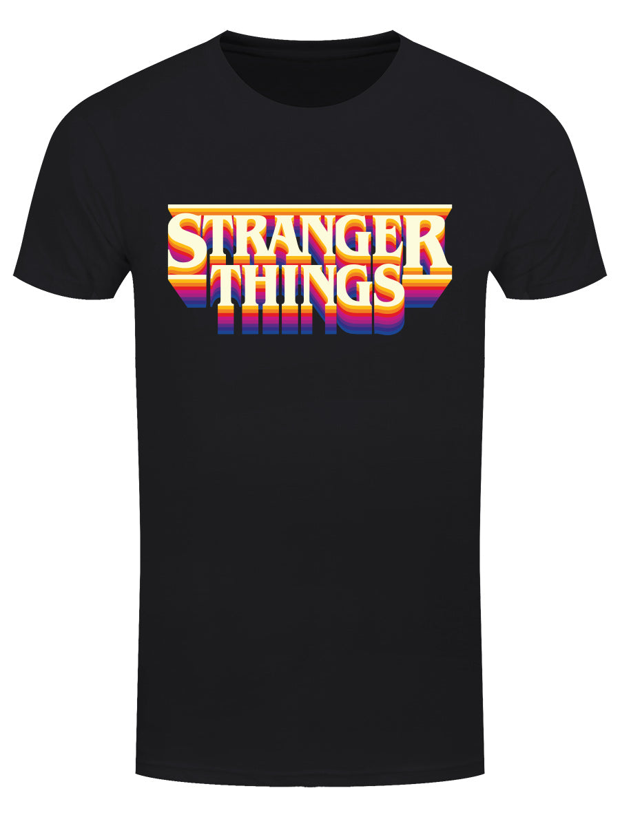 Stranger Things Retro Men's Black T-Shirt