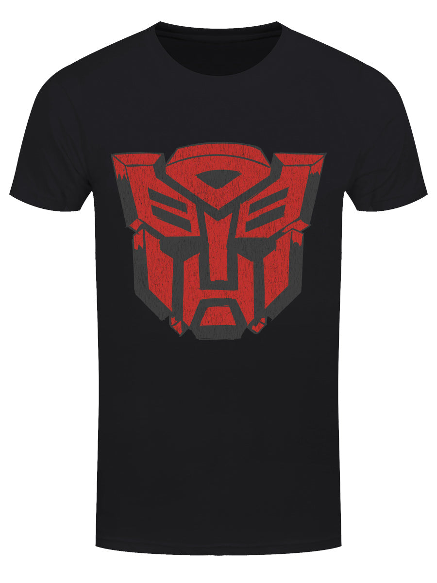 Transformers Autobots Distressed Logo Men's Black T-Shirt