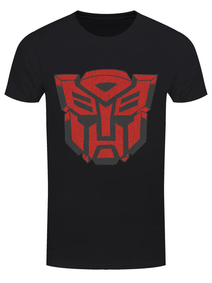 Transformers Autobots Distressed Logo Men's Black T-Shirt