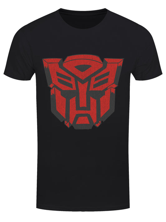 Transformers Autobots Distressed Logo Men's Black T-Shirt