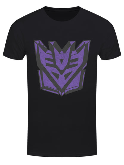 Transformers Decepticons Distressed Logo Men's Black T-Shirt