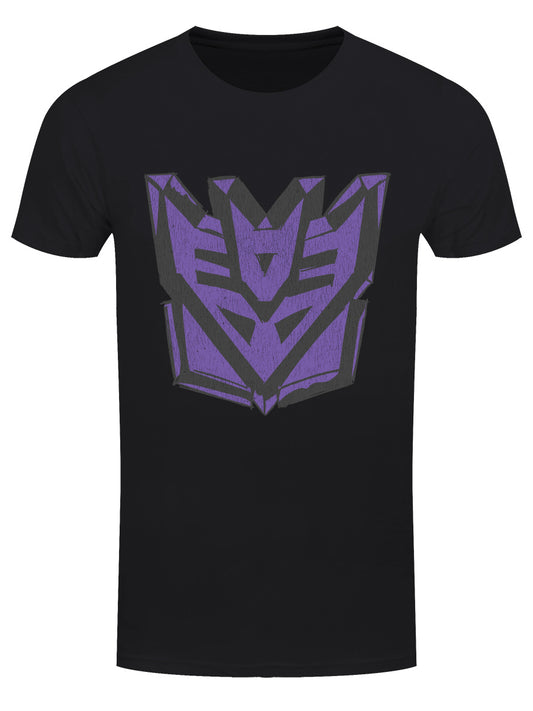 Transformers Decepticons Distressed Logo Men's Black T-Shirt