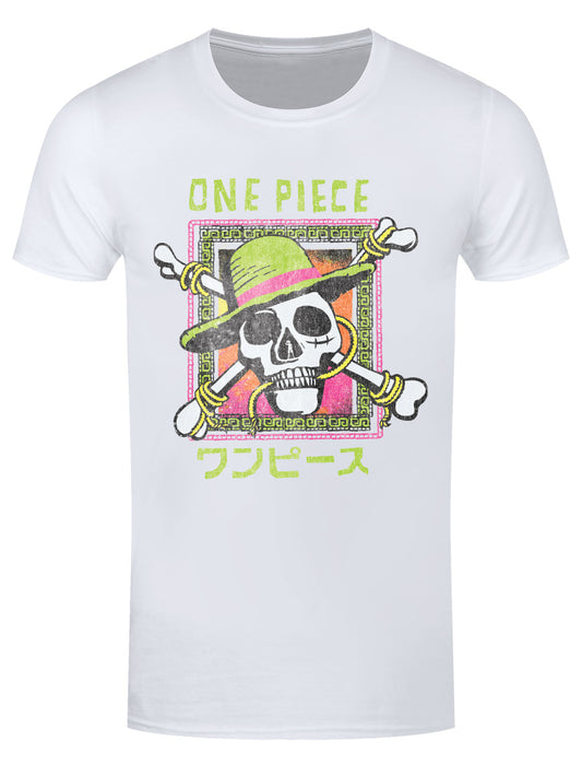 One Piece Live Action Green Hat Men's White T-Shirt