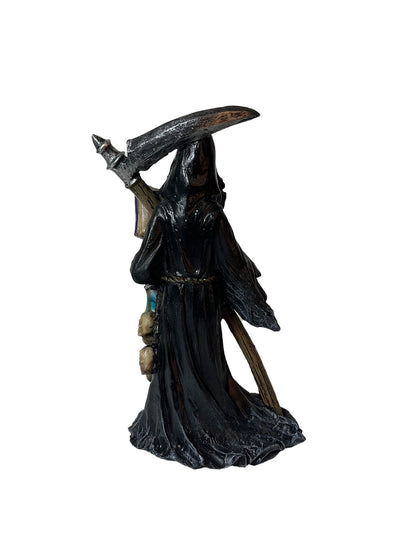 The Reaper Figurine with Book of the Dead & Scythe