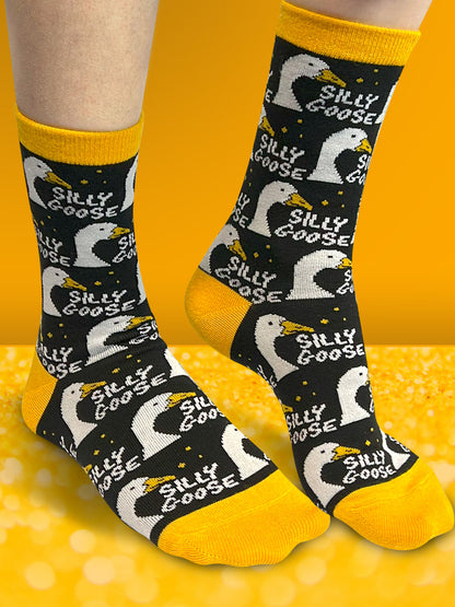 Twisted Soles Silly Goose Novelty Adult Socks (1 Pair) Size Options