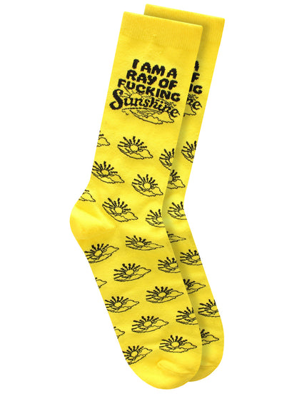 Twisted Soles Ray of Fucking Sunshine Novelty Adult Socks (1 Pair) Size Options