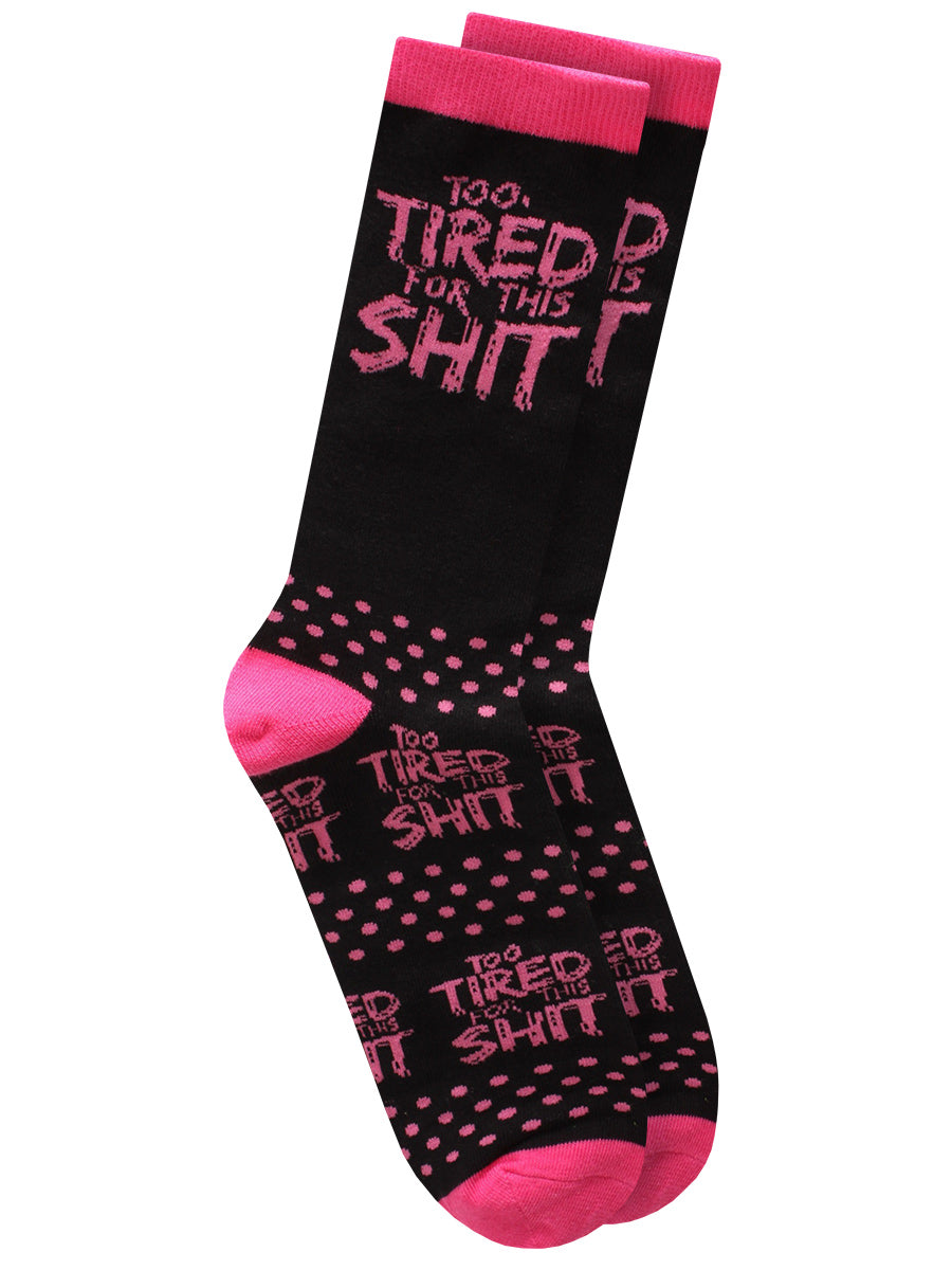 Twisted Soles Too Tired For This Shit Adult Socks (1 Pair) Size Options