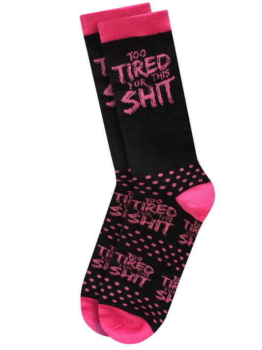 Twisted Soles Too Tired For This Shit Adult Socks (1 Pair) Size Options